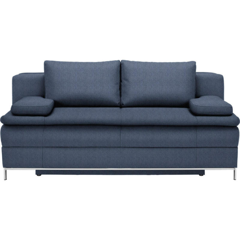 Boxspringsofa in Webstoff Blau