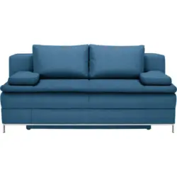 Boxspringsofa in Webstoff Türkis