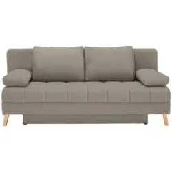 Schlafsofa in Flachgewebe Beige