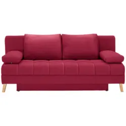 Schlafsofa in Webstoff Rot