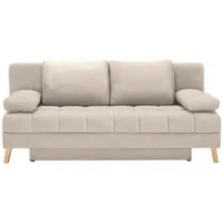 Schlafsofa in Flachgewebe Sandfarben