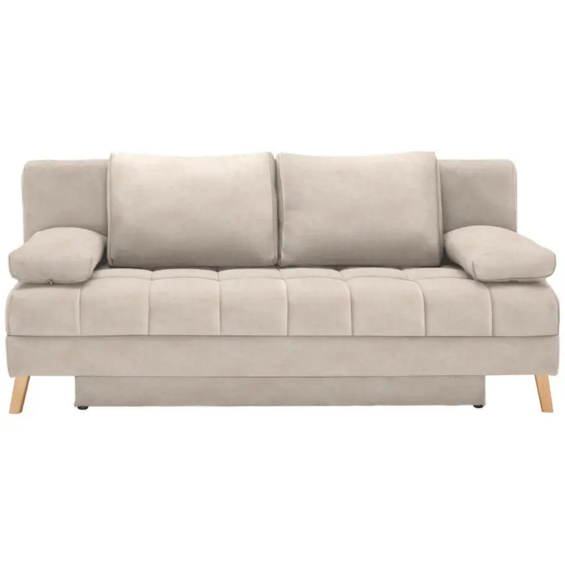 Schlafsofa in Flachgewebe Sandfarben