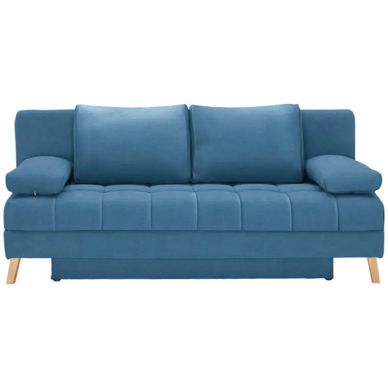 Schlafsofa in Webstoff Türkis