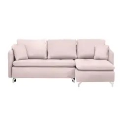 Ecksofa in Flachgewebe Hellrosa