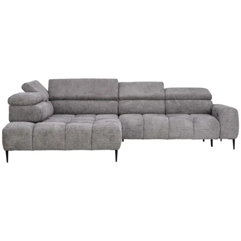 Ecksofa in Webstoff Grau