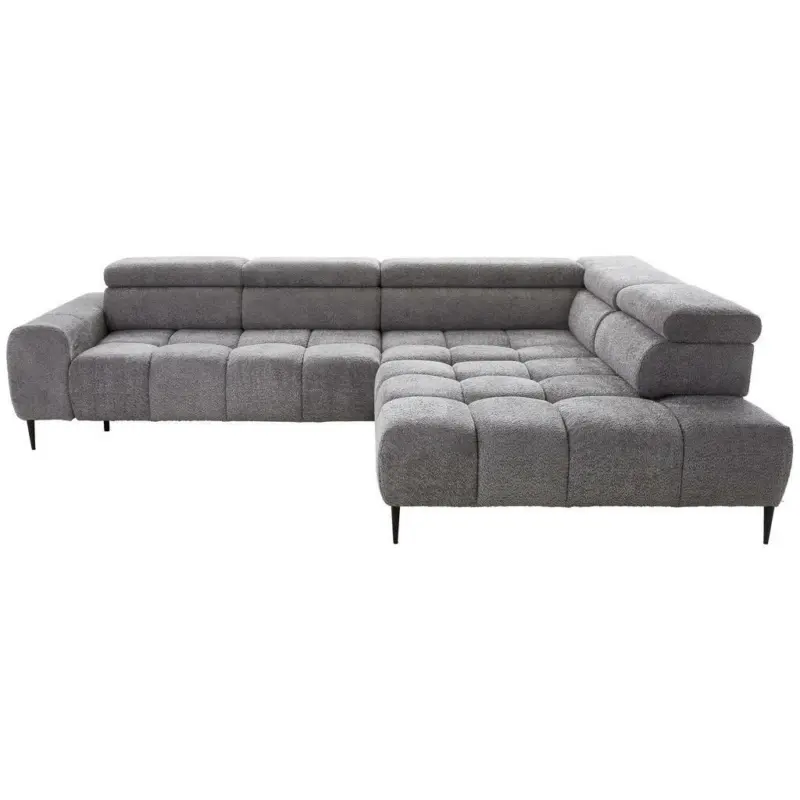 Ecksofa in Webstoff Grau