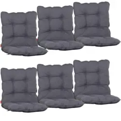 Sesselauflagenset in Grau Uni
