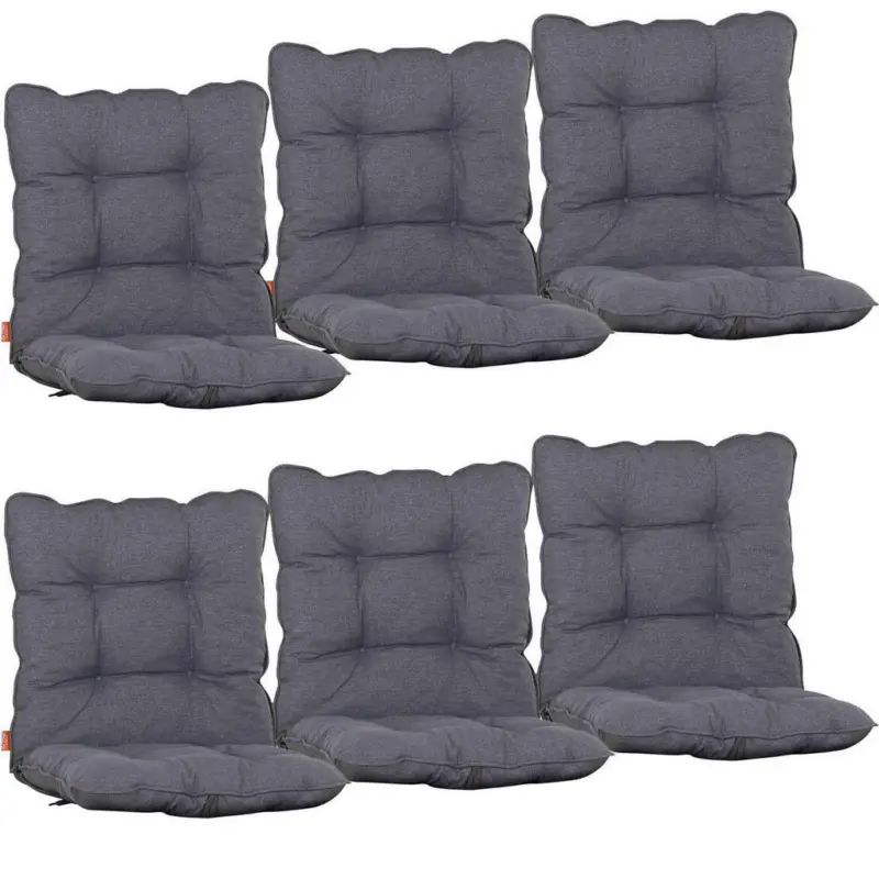 Sesselauflagenset in Grau Uni