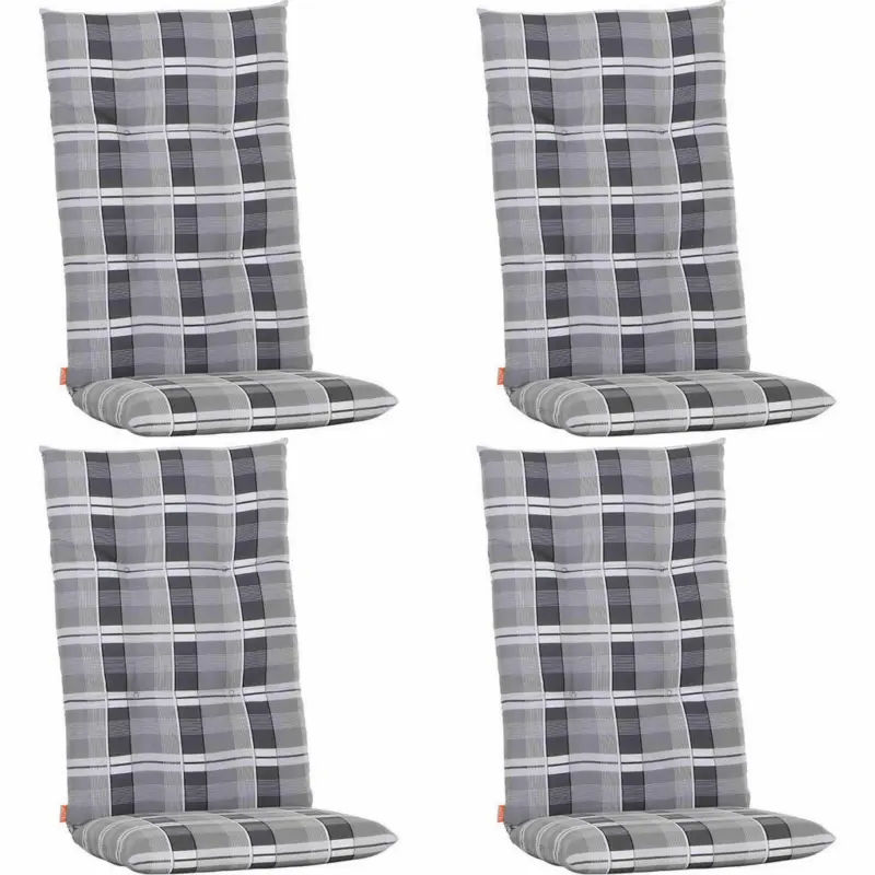 Sesselauflagenset in Grau Karo