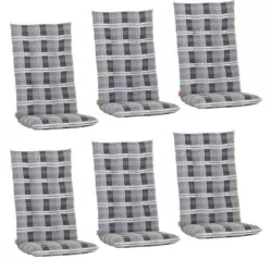 Sesselauflagenset in Grau Karo