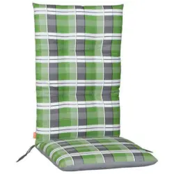 Sesselauflagenset in Grün Karo