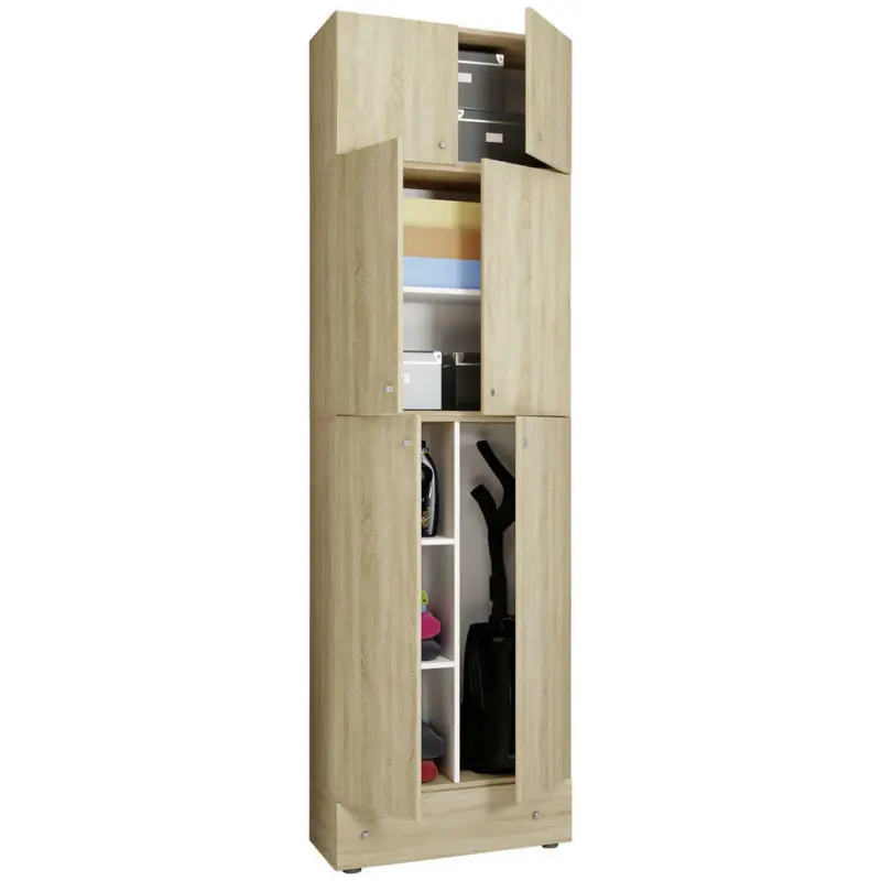 Mehrzweckschrank in Weiß, Sonoma Eiche