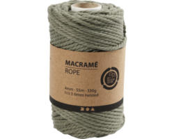 Makramee Garn 4 mm, grün, dreifädig