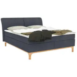 Boxspringbett 160/200 cm in Dunkelblau