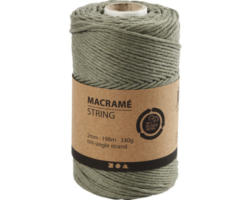 Makramee Garn 2 mm, grün, einfädig