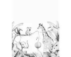 Fototapete Vlies 253320 Bambino XIX Tiere grau 5-tlg. 300 x 250 cm