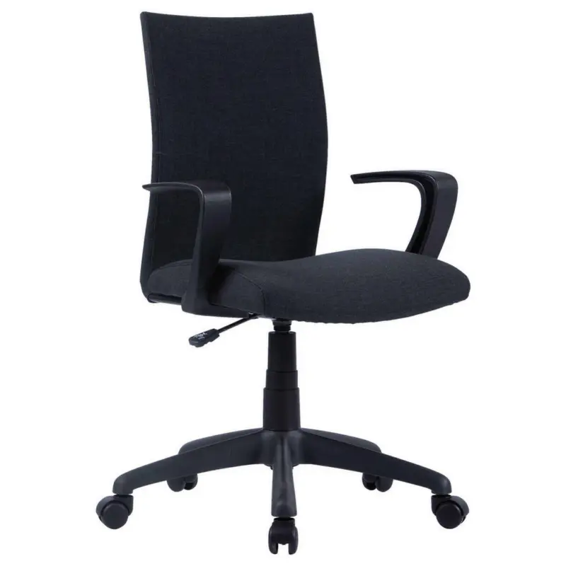 Drehstuhl in Webstoff Schwarz