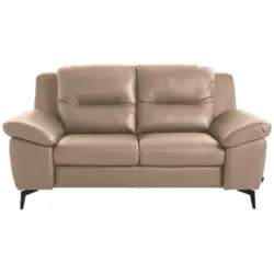 Sofa in Echtleder Beige