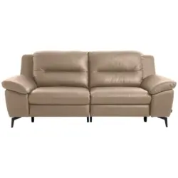 Sofa in Echtleder Beige