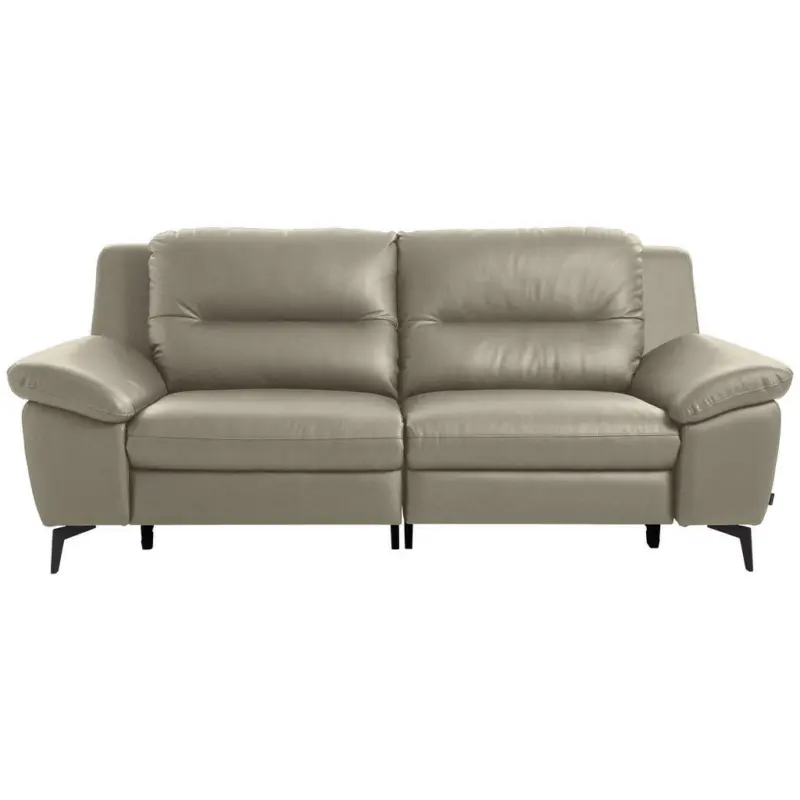 Dreisitzer-Sofa in Leder Greige