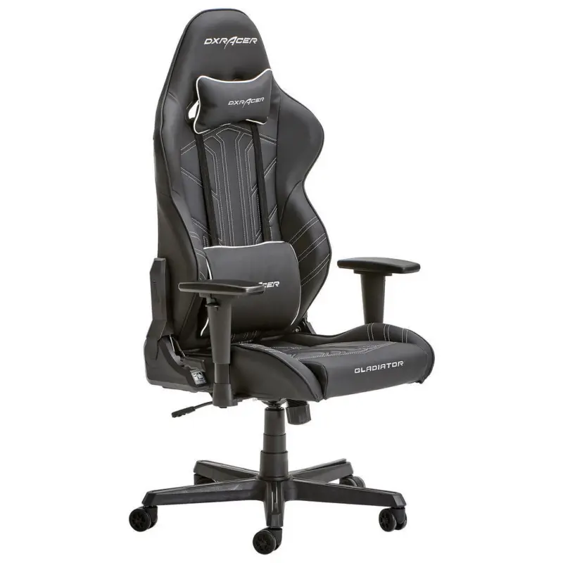 Gamingstuhl in Lederlook, Netzbespannung Schwarz