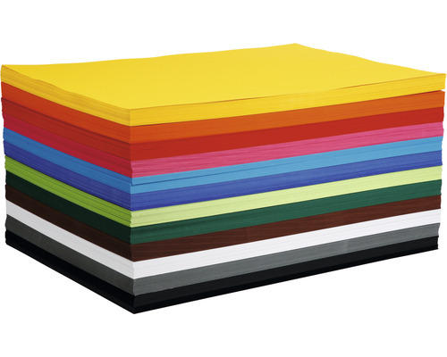 Farbkarton Sortierte Farben, A2, 12x 100 Blatt