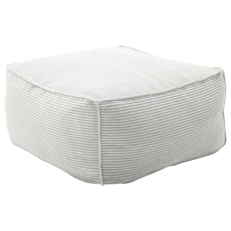 Hocker in Textil Hellgrau