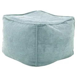 Hocker in Textil Hellblau