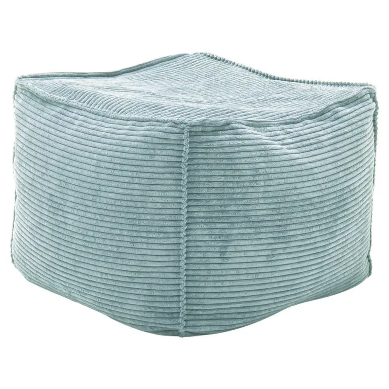 Hocker in Textil Hellblau