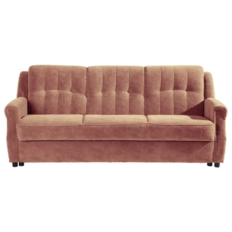 Dreisitzer-Sofa in Mikrofaser Rot