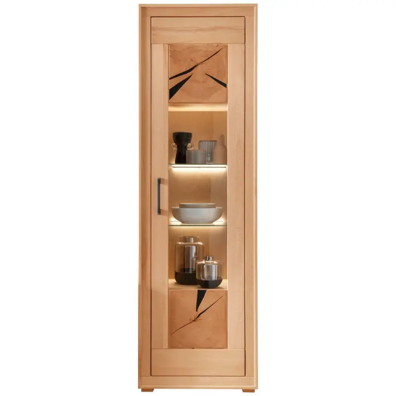 Vitrine in massiv Kernbuche Kernbuche