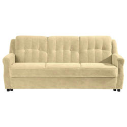 Dreisitzer-Sofa in Mikrofaser Beige