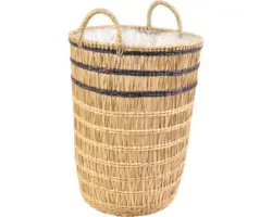 Korb aus Seegras Lafiora Ø 40 cm H 56 cm braun