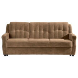Dreisitzer-Sofa in Mikrofaser Braun