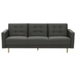 Dreisitzer-Sofa in Flachgewebe Anthrazit