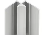Hornbach Innen-Eckverbinder Schulte Decodesign LW1901321 01 2100 mm alu-natur für 3 mm Duschrückwände