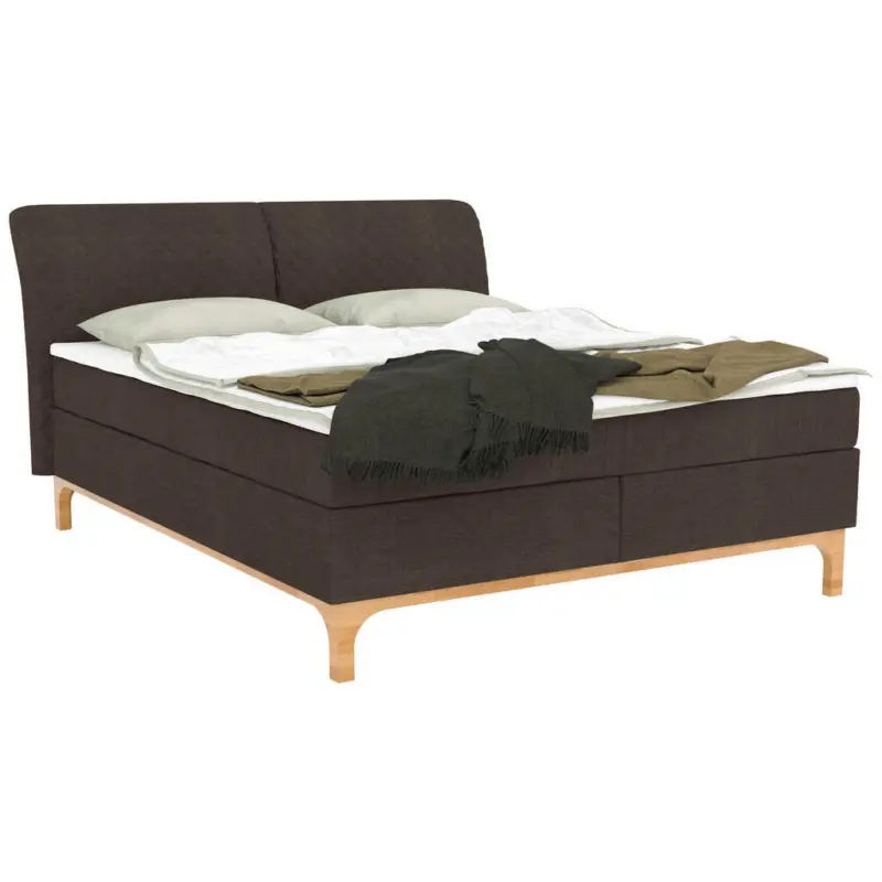 Boxspringbett 160/200 cm in Dunkelbraun
