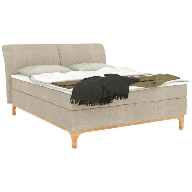 Boxspringbett 160/200 cm in Beige