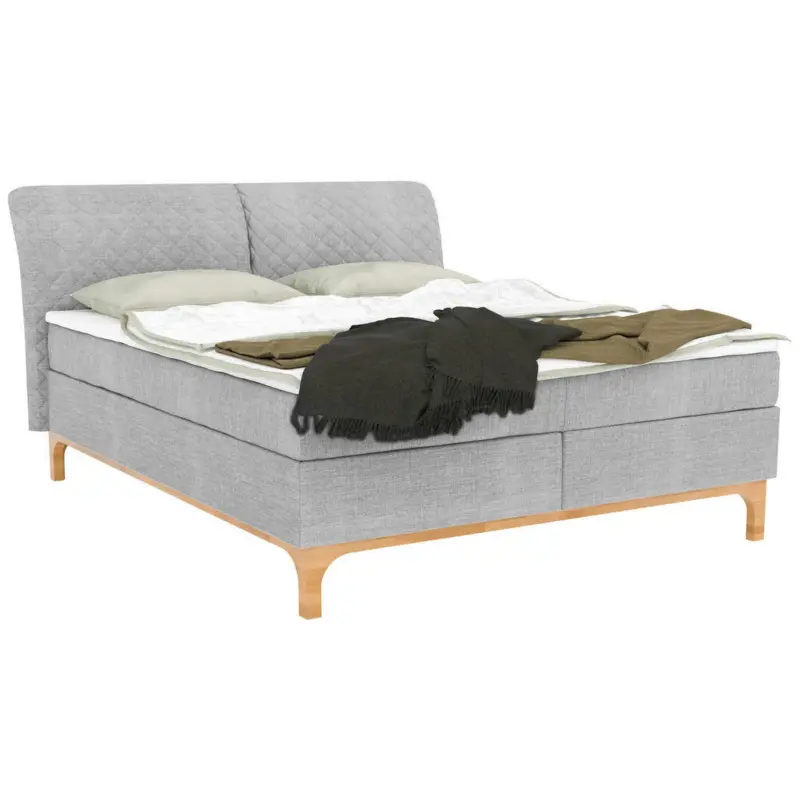 Boxspringbett 180/200 cm in Grau