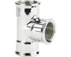T-Stück Viega 1/2" IG Messing verchromt 1622