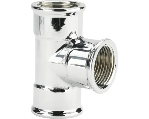 T-Stück Viega 1/2" IG Messing verchromt 1622
