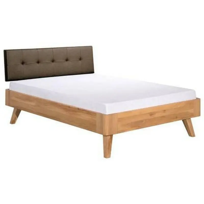 Bett 180/200 cm in Anthrazit, Wildeiche
