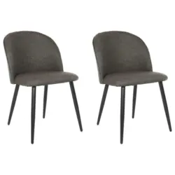 Stuhl-Set 2 Stück in Stahl Webstoff