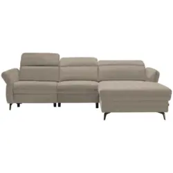 Ecksofa in Hellbraun