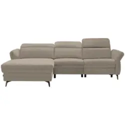 Ecksofa in Hellbraun