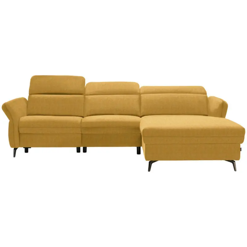 Ecksofa in Gelb, Goldfarben