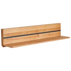 Wandboard in 120/25/23 cm Graphitfarben, Eichefarben