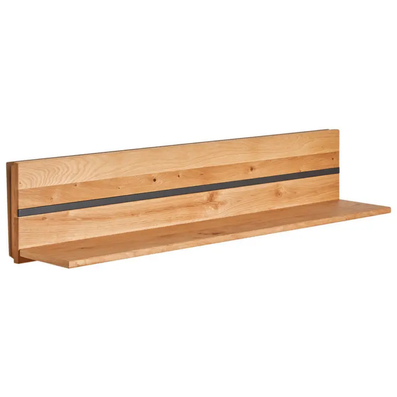 Wandboard in 120/25/23 cm Graphitfarben, Eichefarben