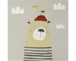 Teppich Nela Seefahrerbär 100x100 cm