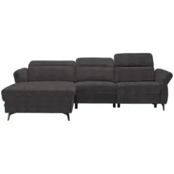 Ecksofa in Dunkelgrau
